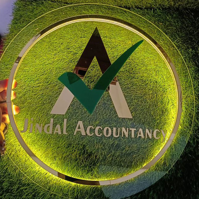 acrylic LED business plate illuminated acrylic business signage