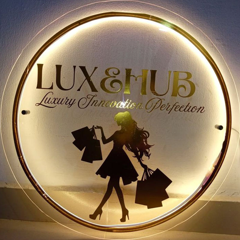 acrylic LED business plate illuminated acrylic business signage