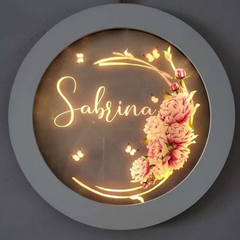 acrylic LED business plate illuminated acrylic business signage