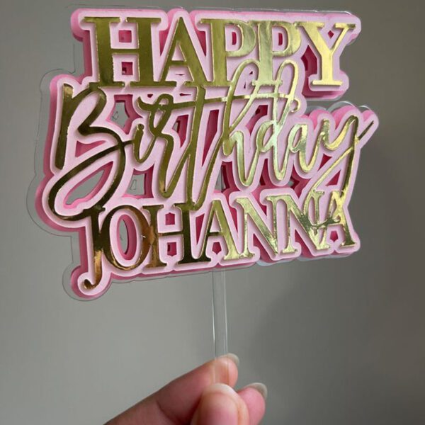 acrylic cake topper custom name personalized acrylic cake topper birthday
