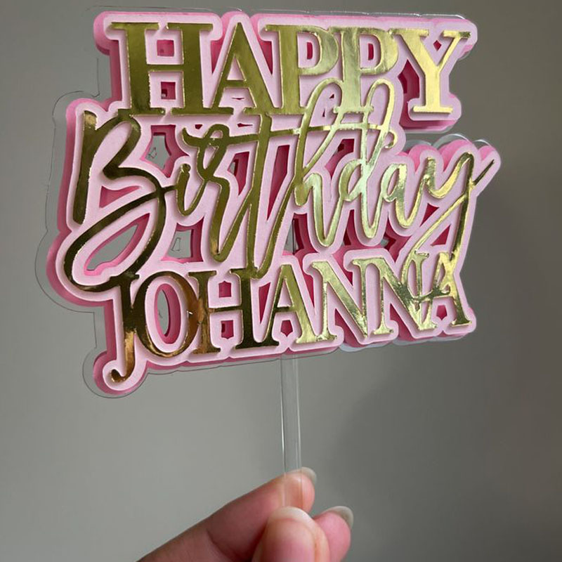acrylic cake topper custom name personalized acrylic cake topper birthday