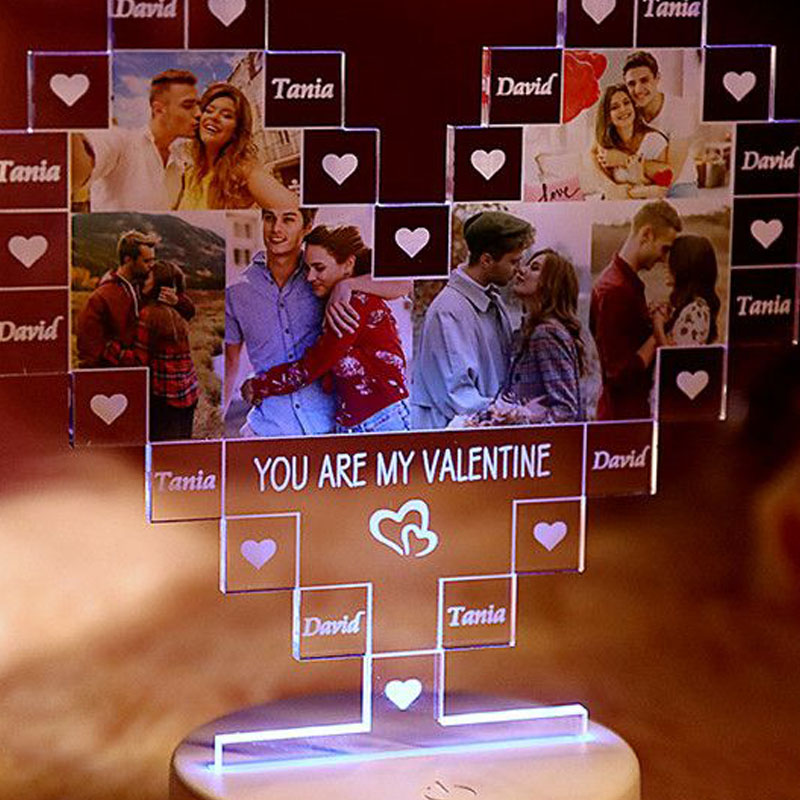 LED wedding photo stand illuminated wedding photo display