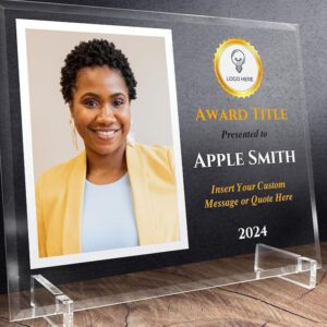 Custom Acrylic Photo Trophies with Personalized Image Printing