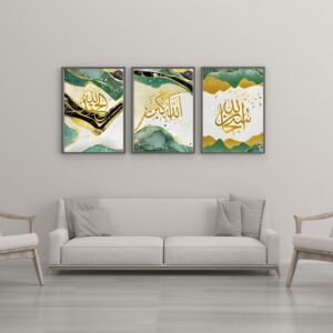 3 decorative canvas frames printed Set